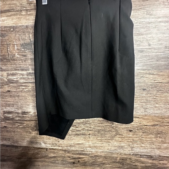 Zara Black Mini Pencil Skirt with Asymmetrical Tie Front - Picture 5 of 6